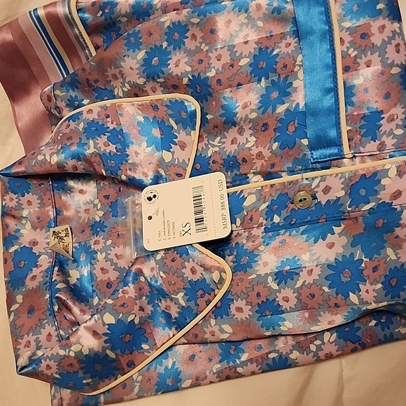 Free People Pillow Talk Satin Short Pajamas Cool Lavendar Combo XS - Picture 7 of 11